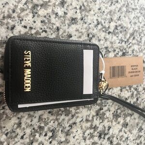 Steve Madden Black Card Case Wallet